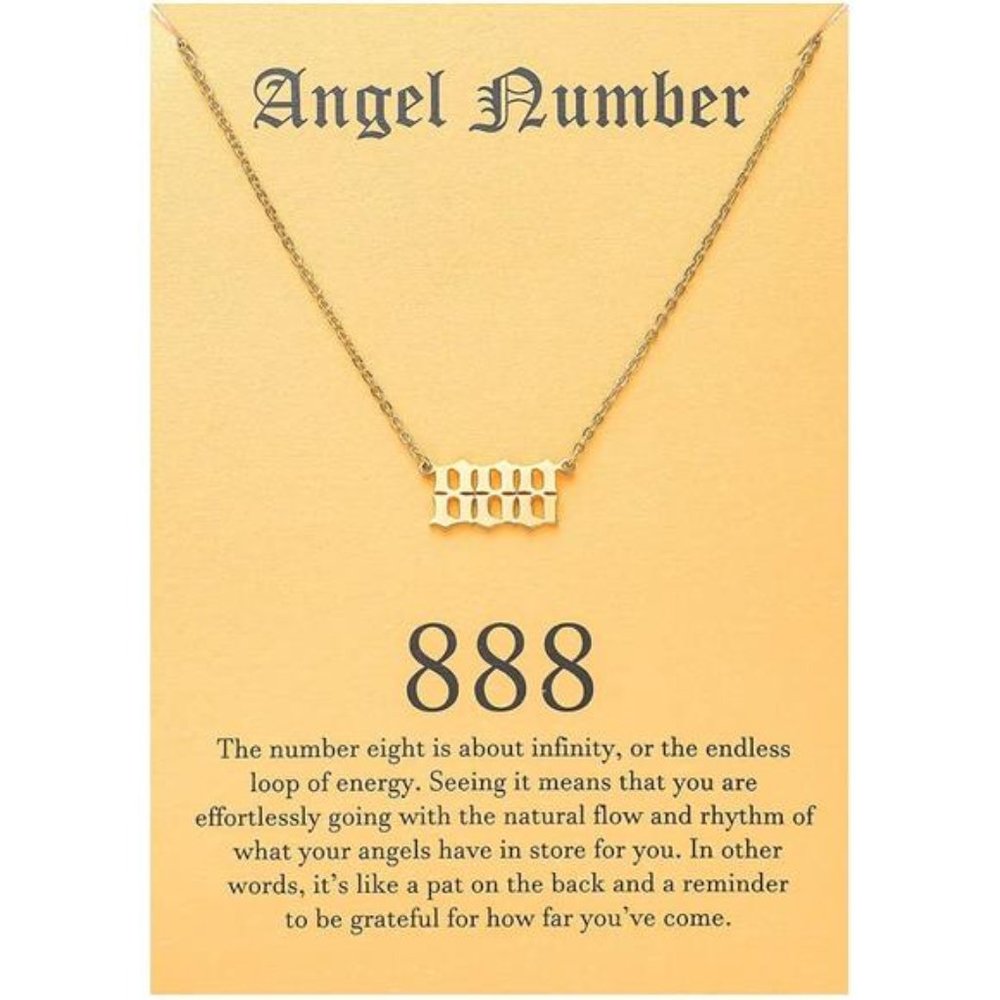 Angel Number Choker Necklace Numerology Jewelry for Women